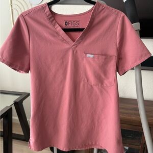 Figs Women Mauve Black - One-Pocket Small Scrub Top